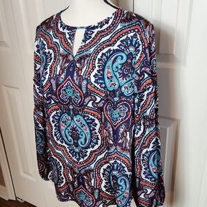 Talbots Multicolor Paisley Blouse